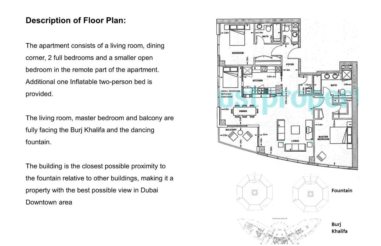 Elite Royal Apartment - Full Burj Khalifa & Fountain View - Premier - 2 Bedrooms & 1 Open Bedroom Without Partition Dubai Dış mekan fotoğraf
